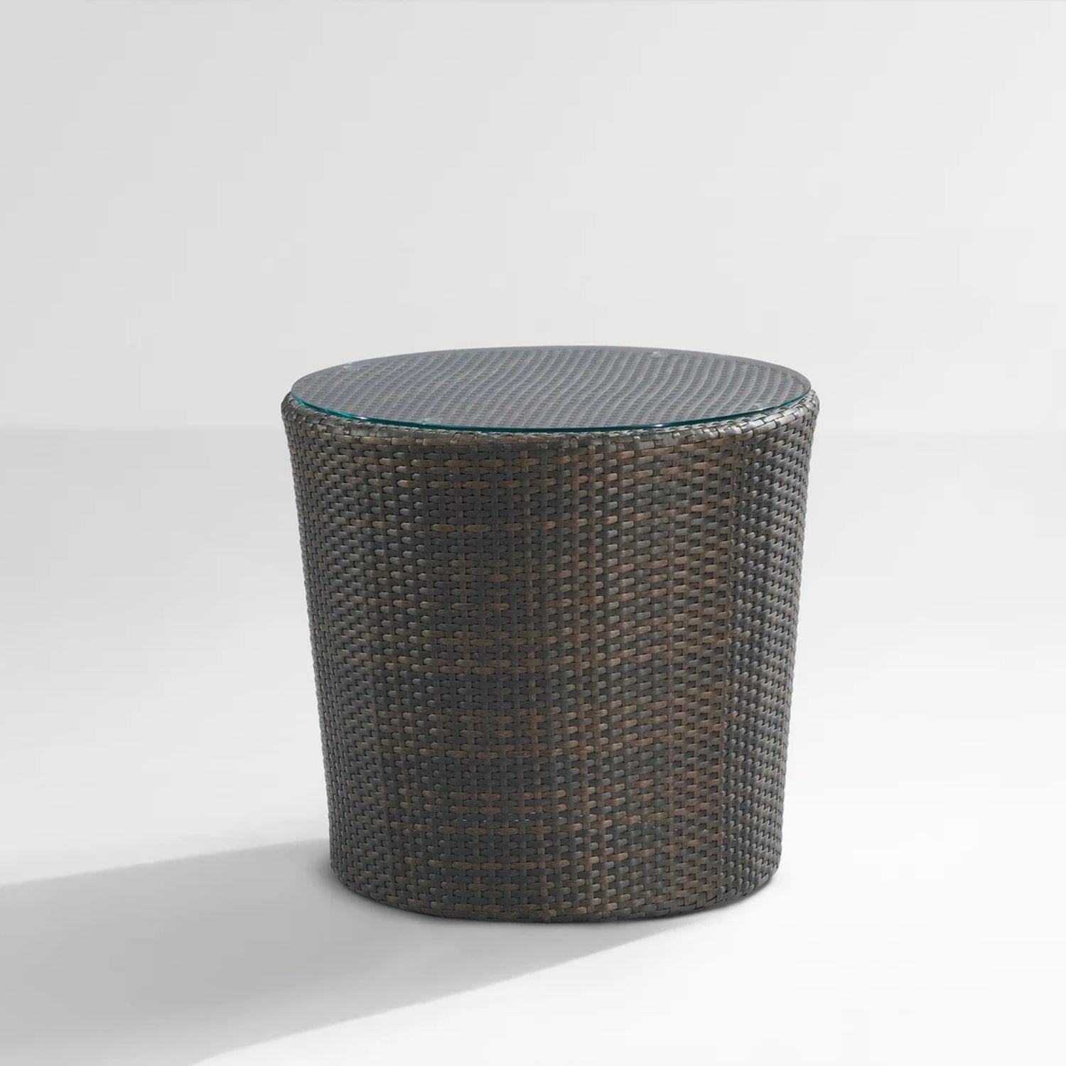 5-Piece Outdoor Wicker Sofa Set With Glass Top Tables