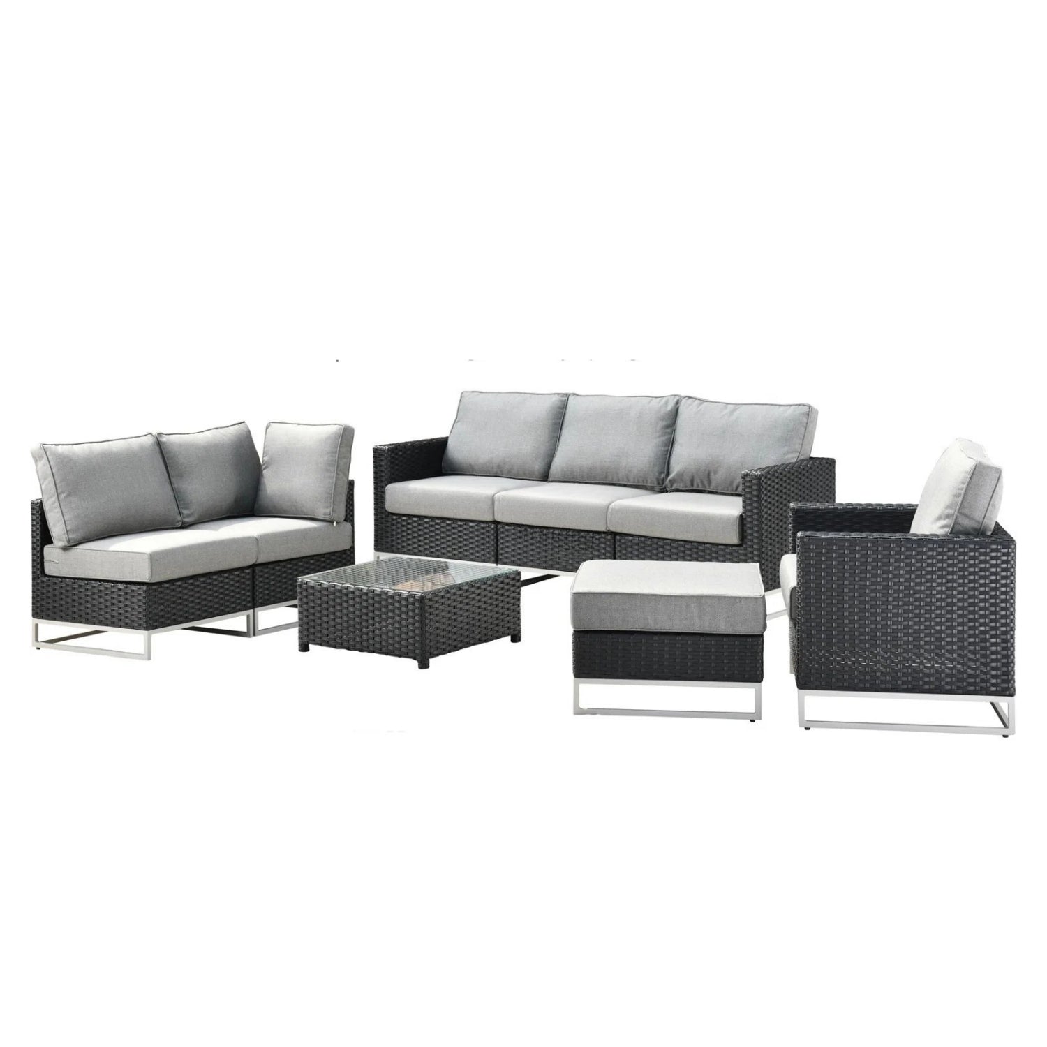 Outdoor Rattan Wicker 7-Seater Sofa Set