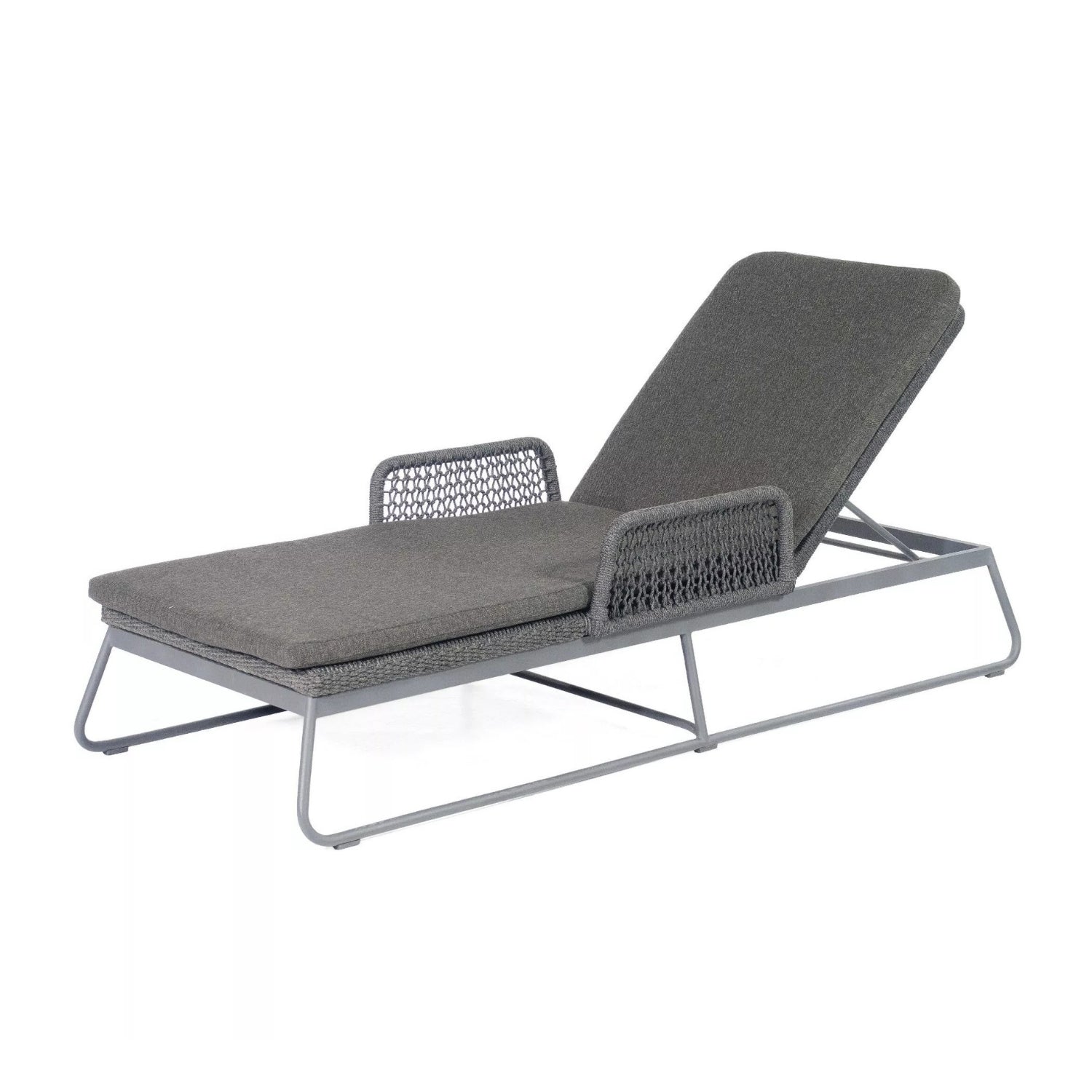 Outdoor Rope Lounge Chair With Side Table