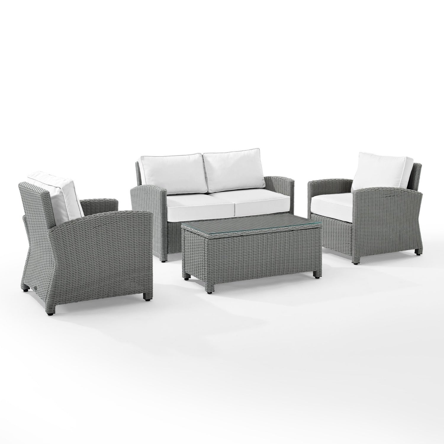 4 Pieces Patio Furniture Set, Outdoor Sectional Sofa