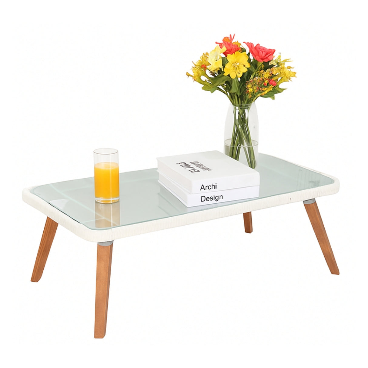 Outdoor Rope 4-Piece Sofa Set (White & Grey)