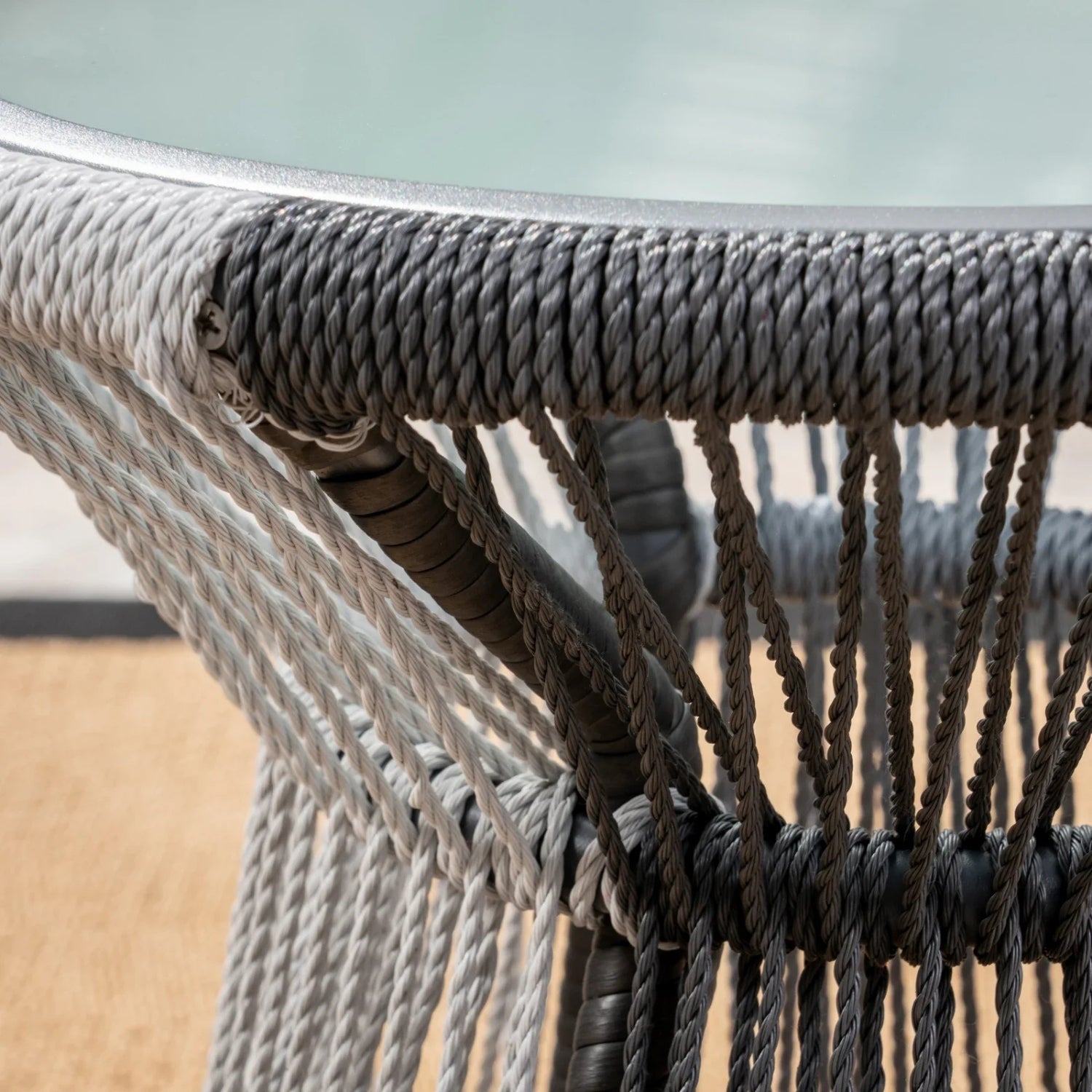 Outdoor Rope Double Tone 3-Piece Patio Set