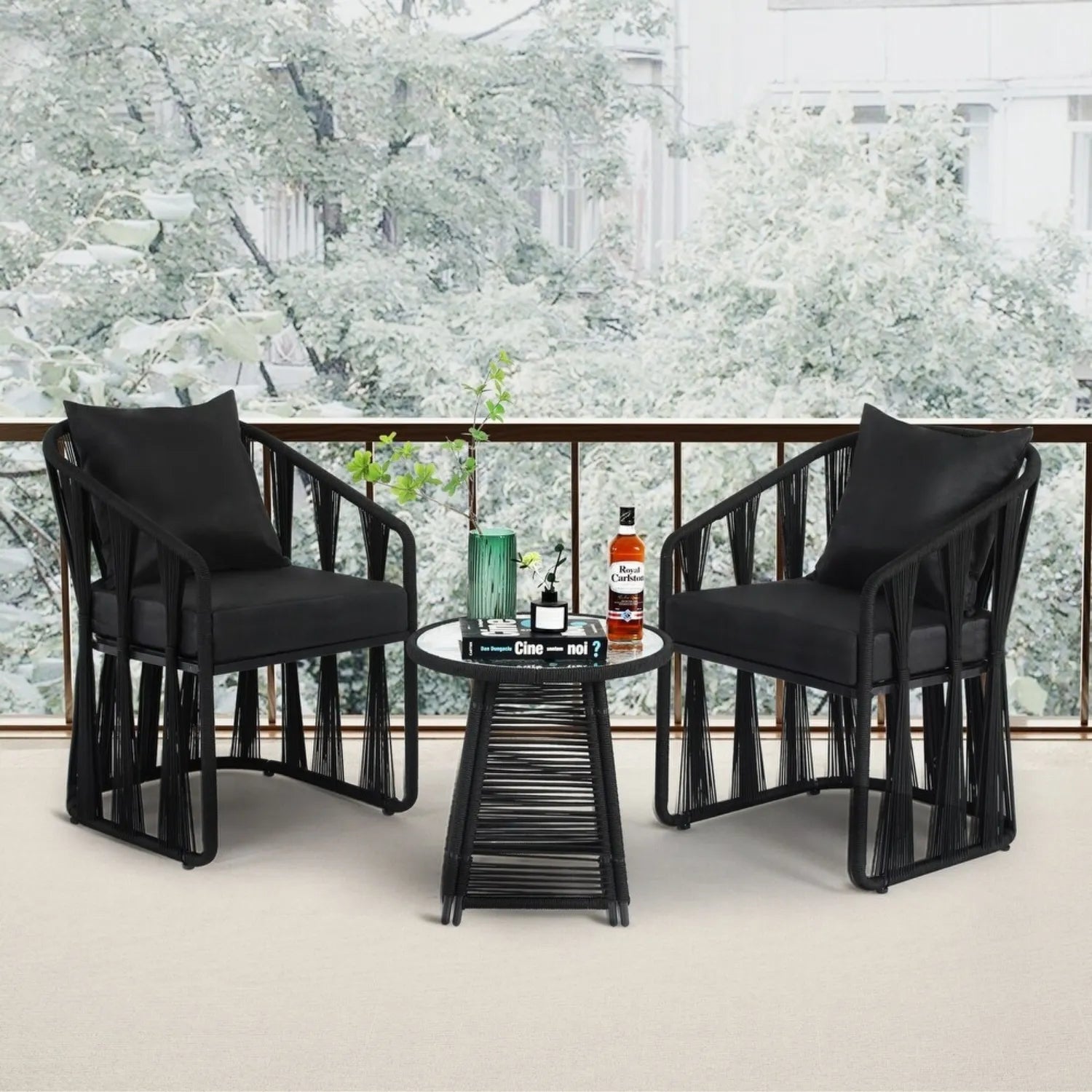 Outdoor Rope 3-Piece Patio Set