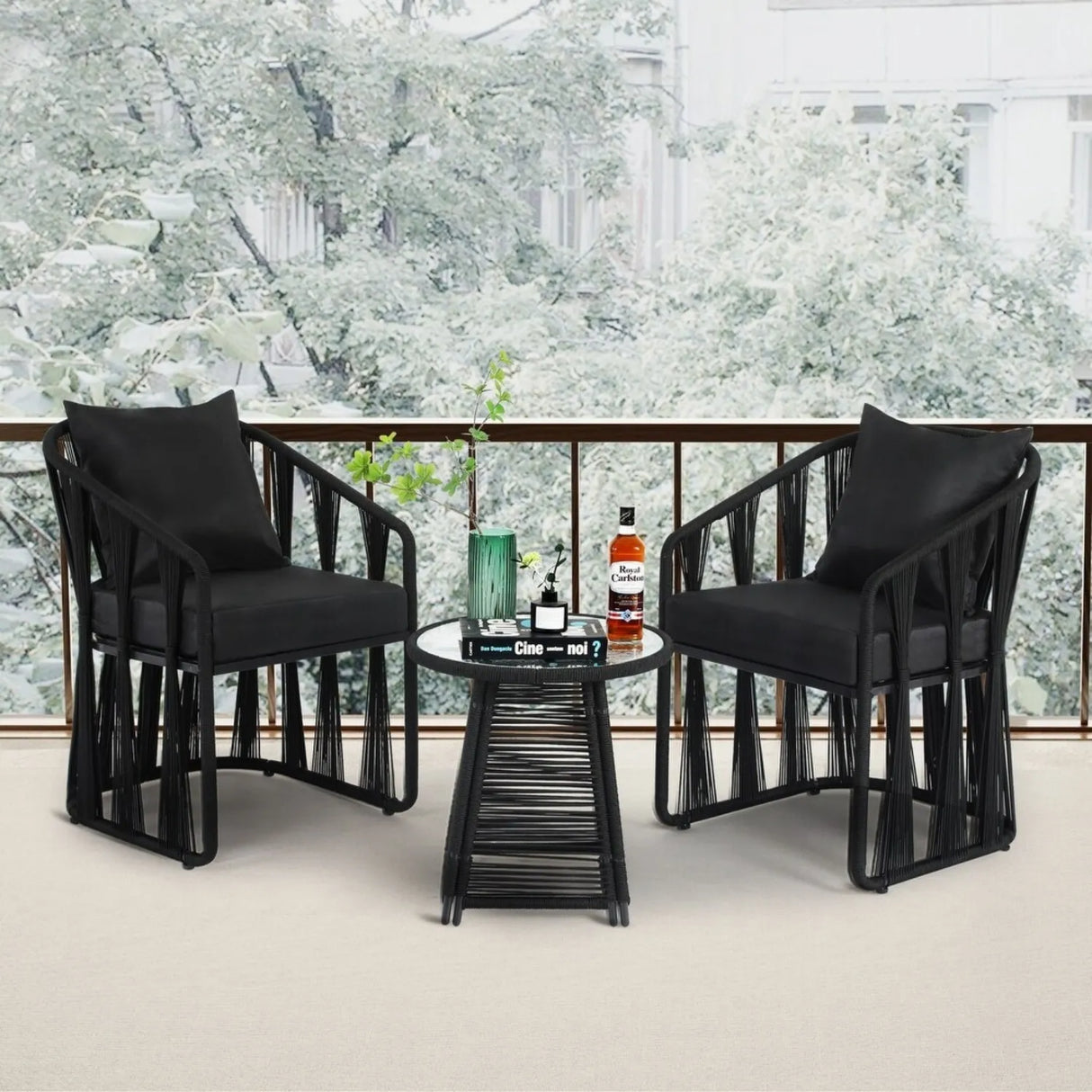 Outdoor Rope 3-Piece Patio Set