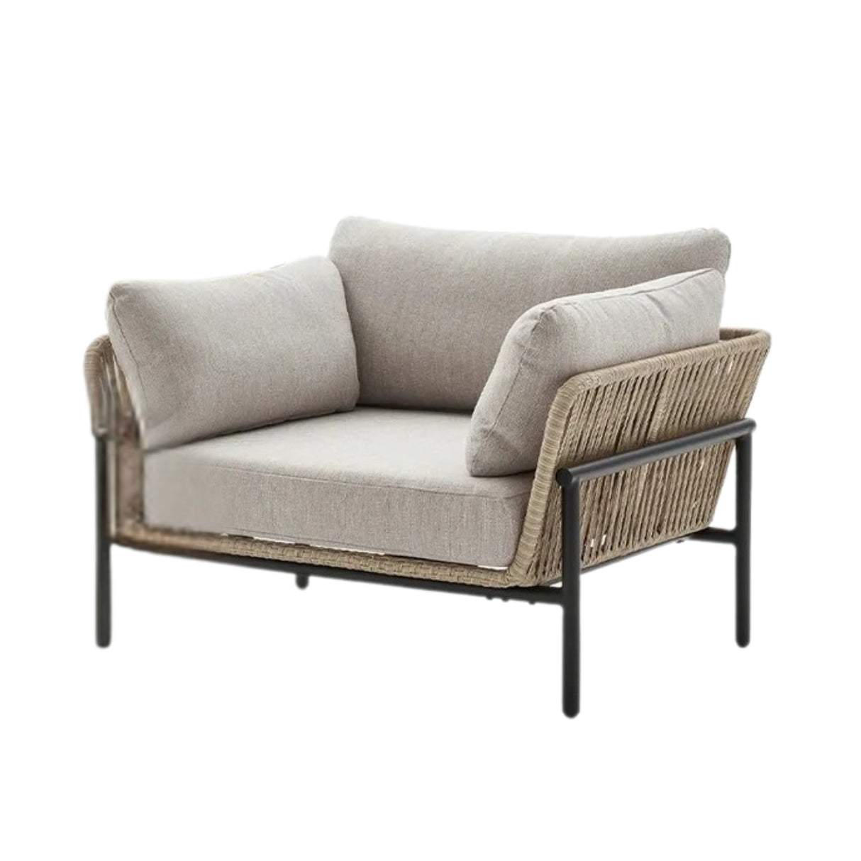 Outdoor 4-Piece Rope Conversation Sofa Set