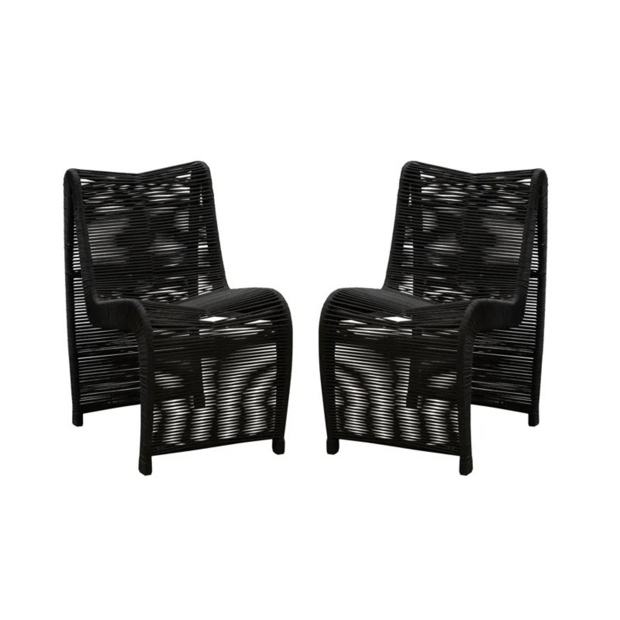 2-Piece Outdoor Rope Patio Chairs