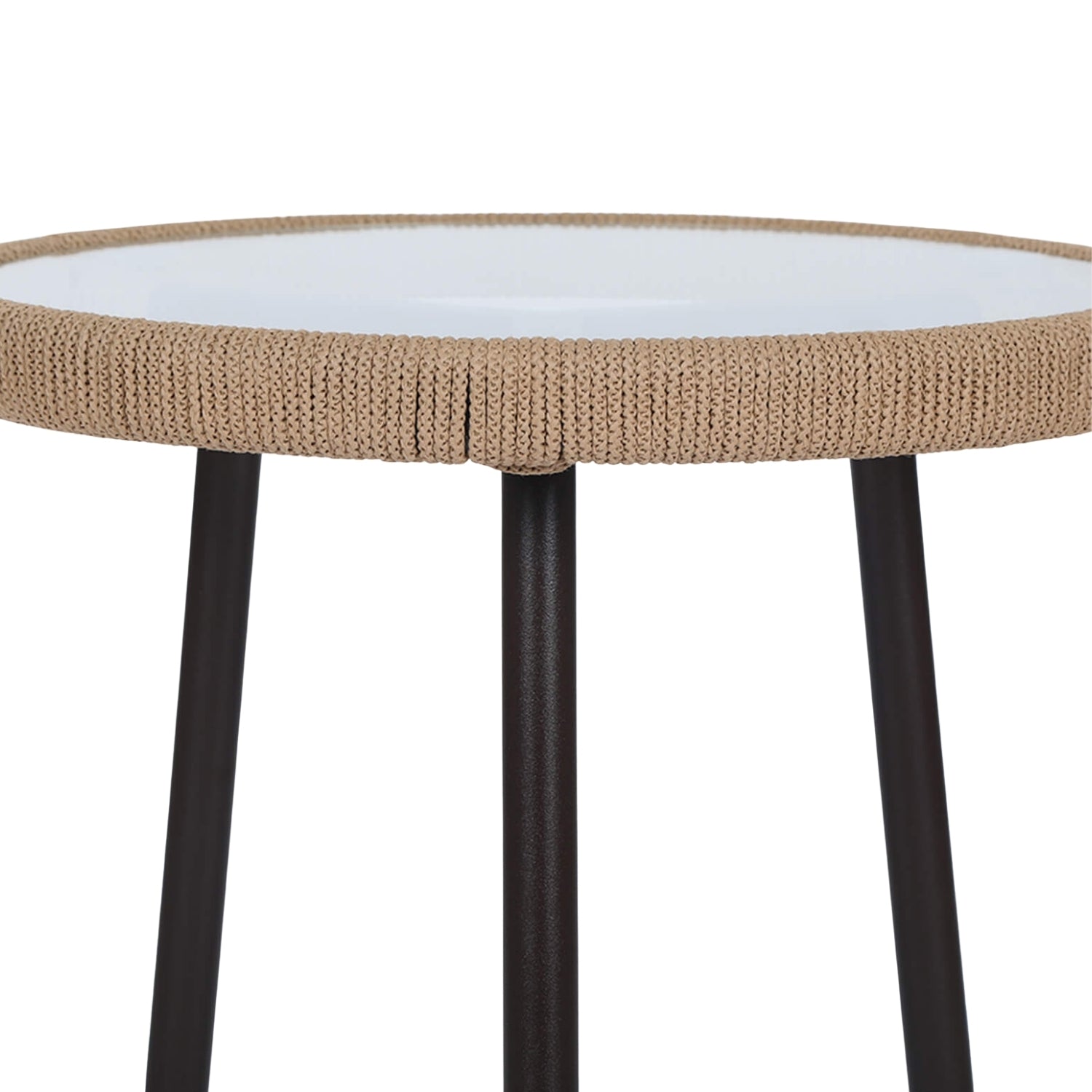 3-Piece Outdoor Beige Rope Patio Set