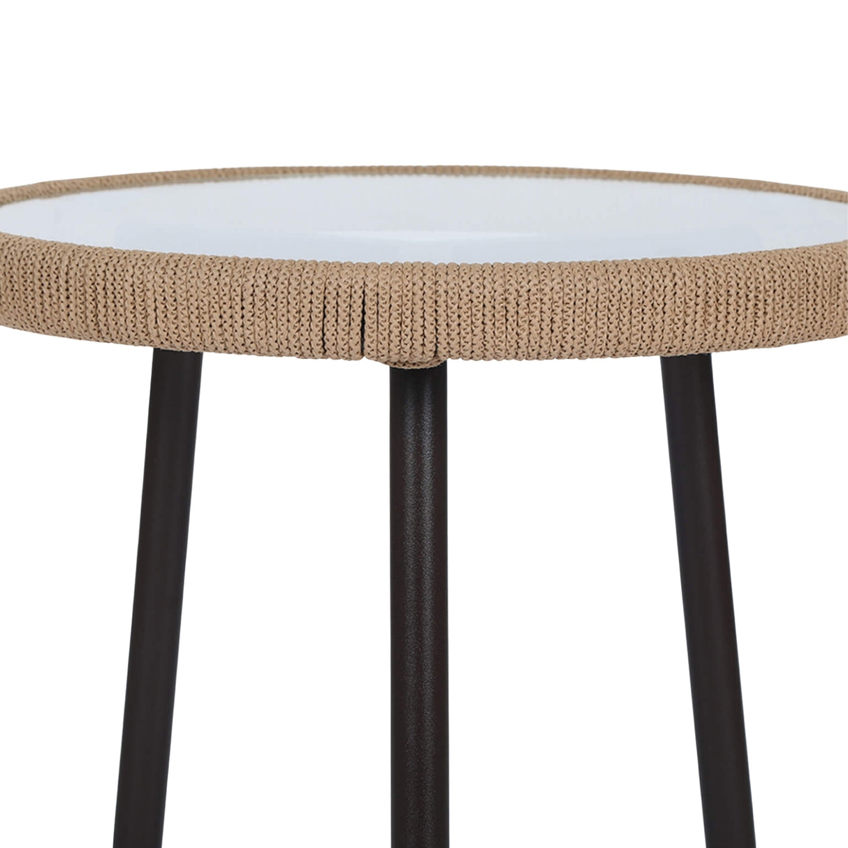 3-Piece Outdoor Beige Rope Patio Set