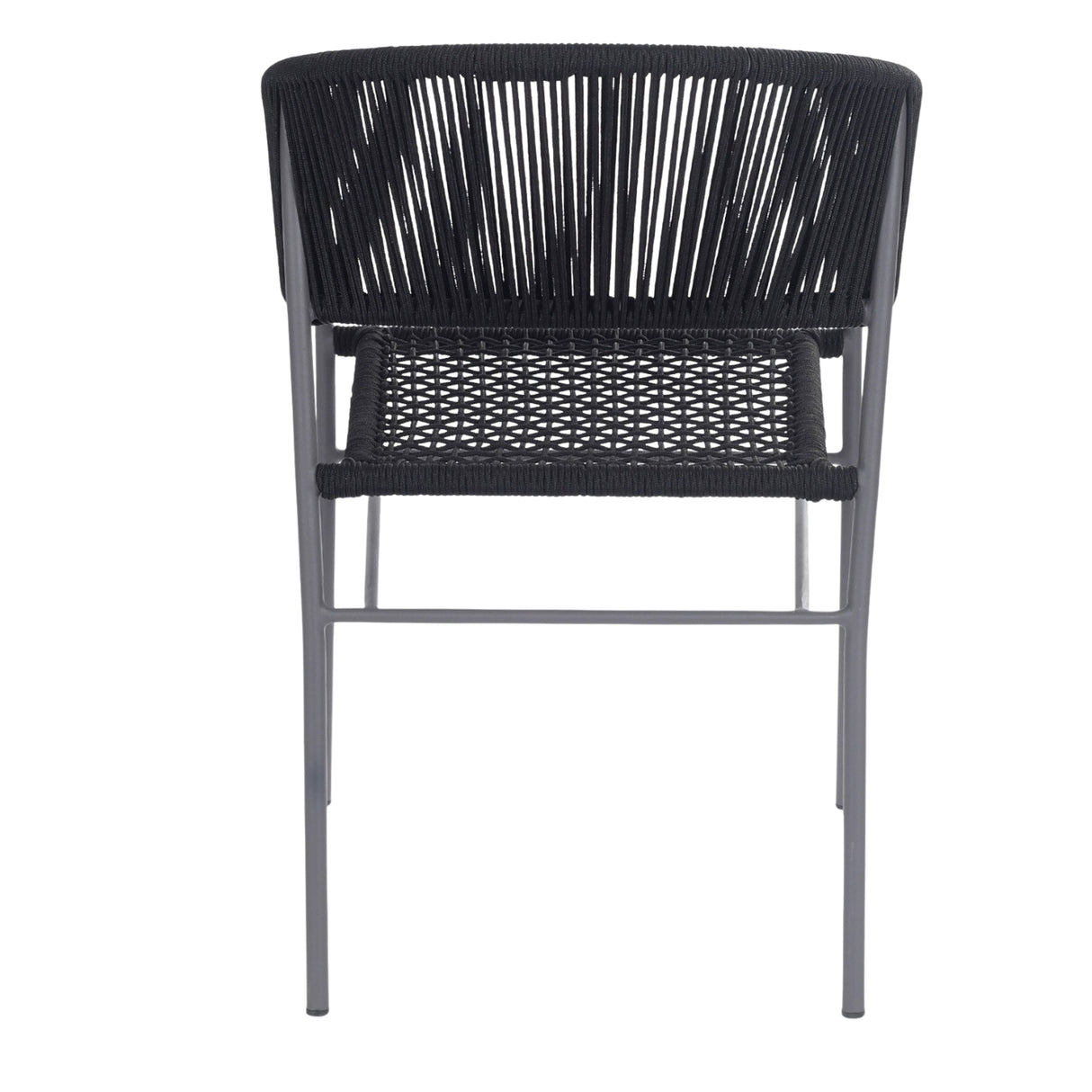 3-Piece Black Rope Outdoor Patio Set