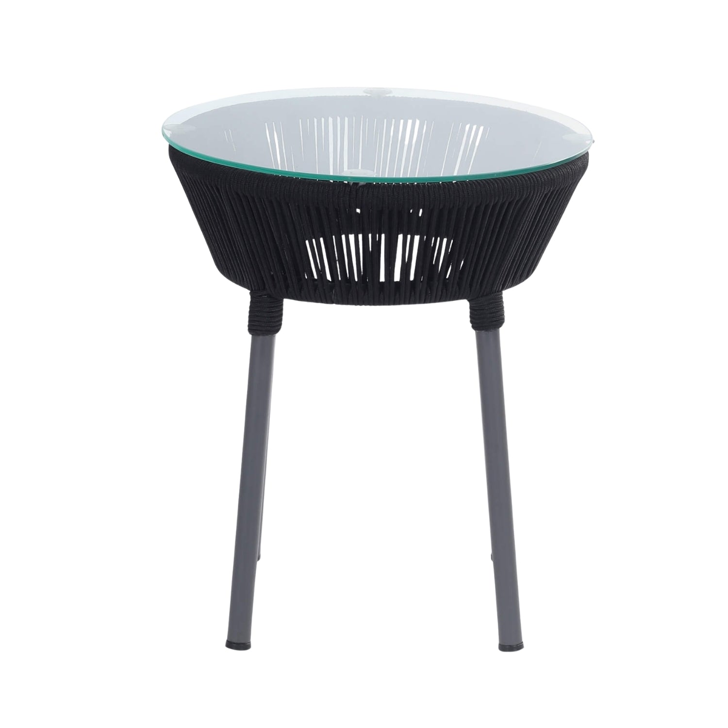 3-Piece Outdoor Grey Rope Patio Set