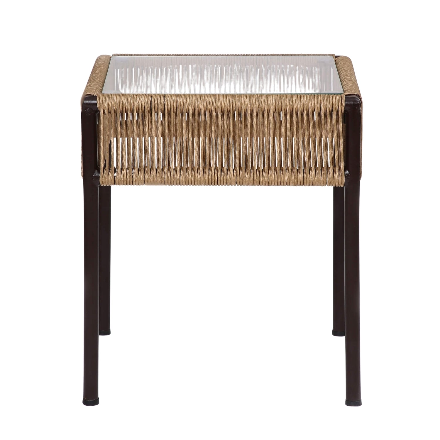 Outdoor Rope 3-Piece Patio Set (Beige)