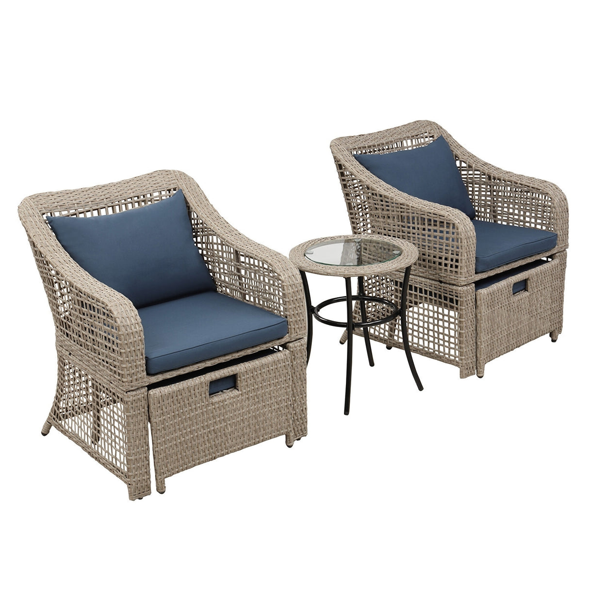 Outdoor Rattan Wicker 5 Piece Patio Sofa Set