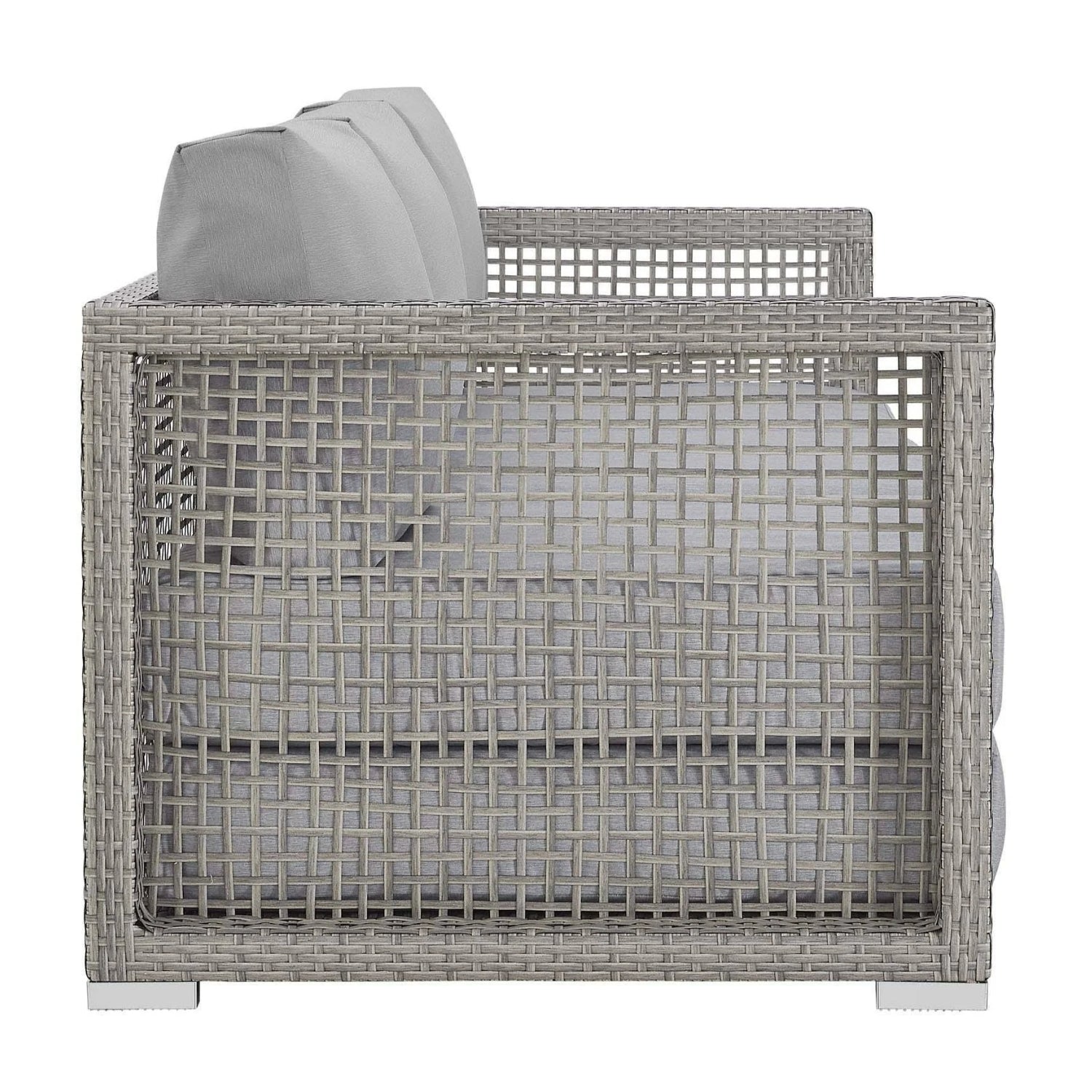 Outdoor Wicker Woven 6 Pieces Sectional Patio Furniture Set