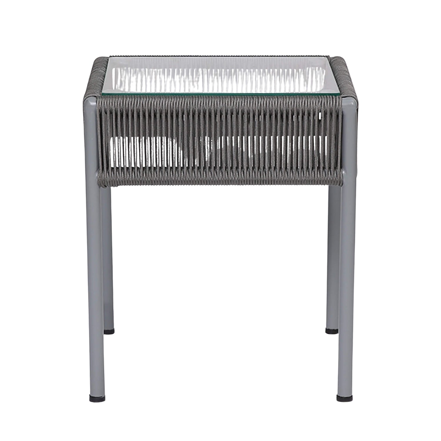 Outdoor Rope 3-Piece Patio Set (Grey)