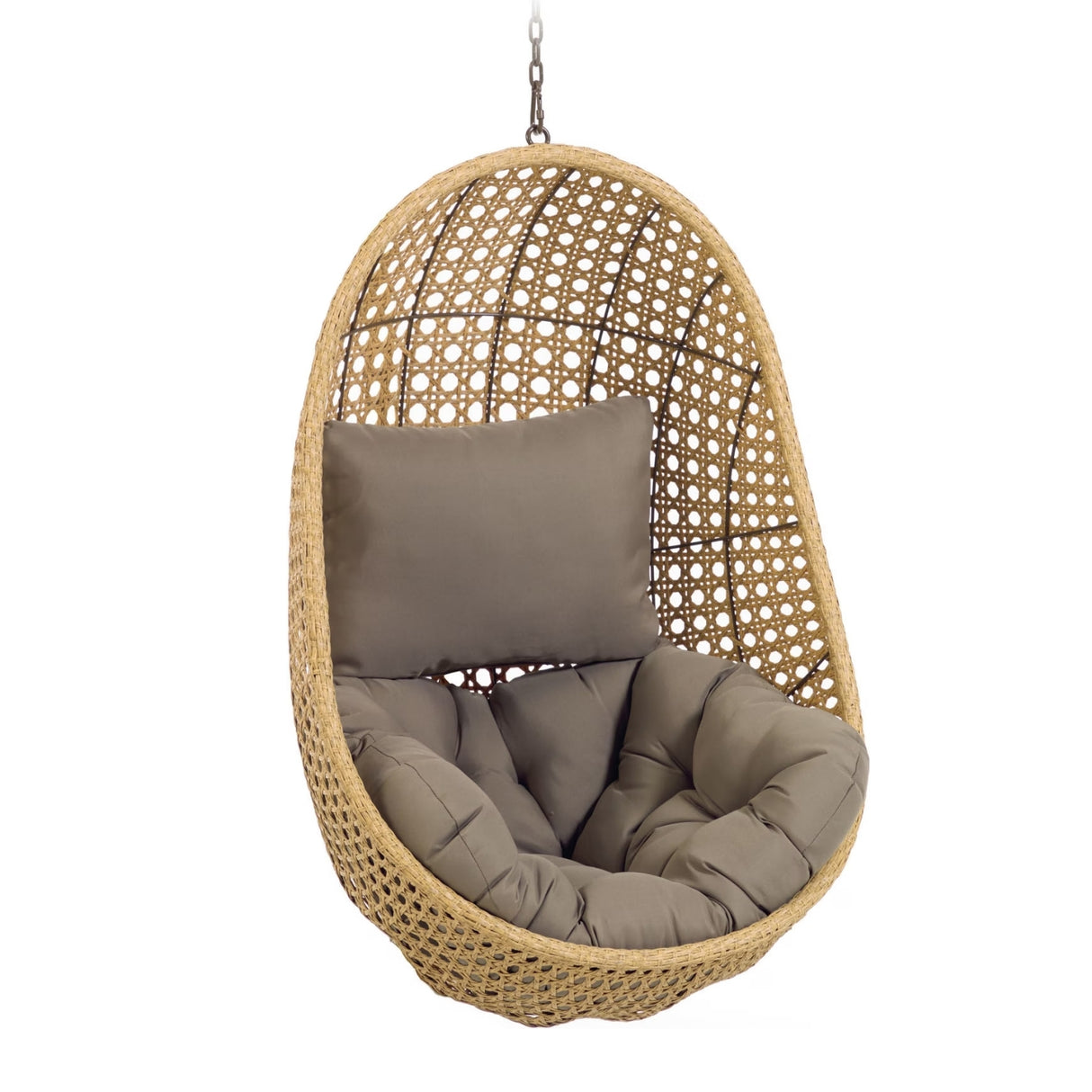 Hanging Egg Swing Chair (Beige and Dark Grey)