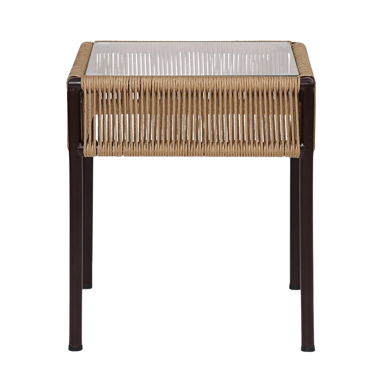 Outdoor Rope 3-Piece Patio Chairs Set (Beige)