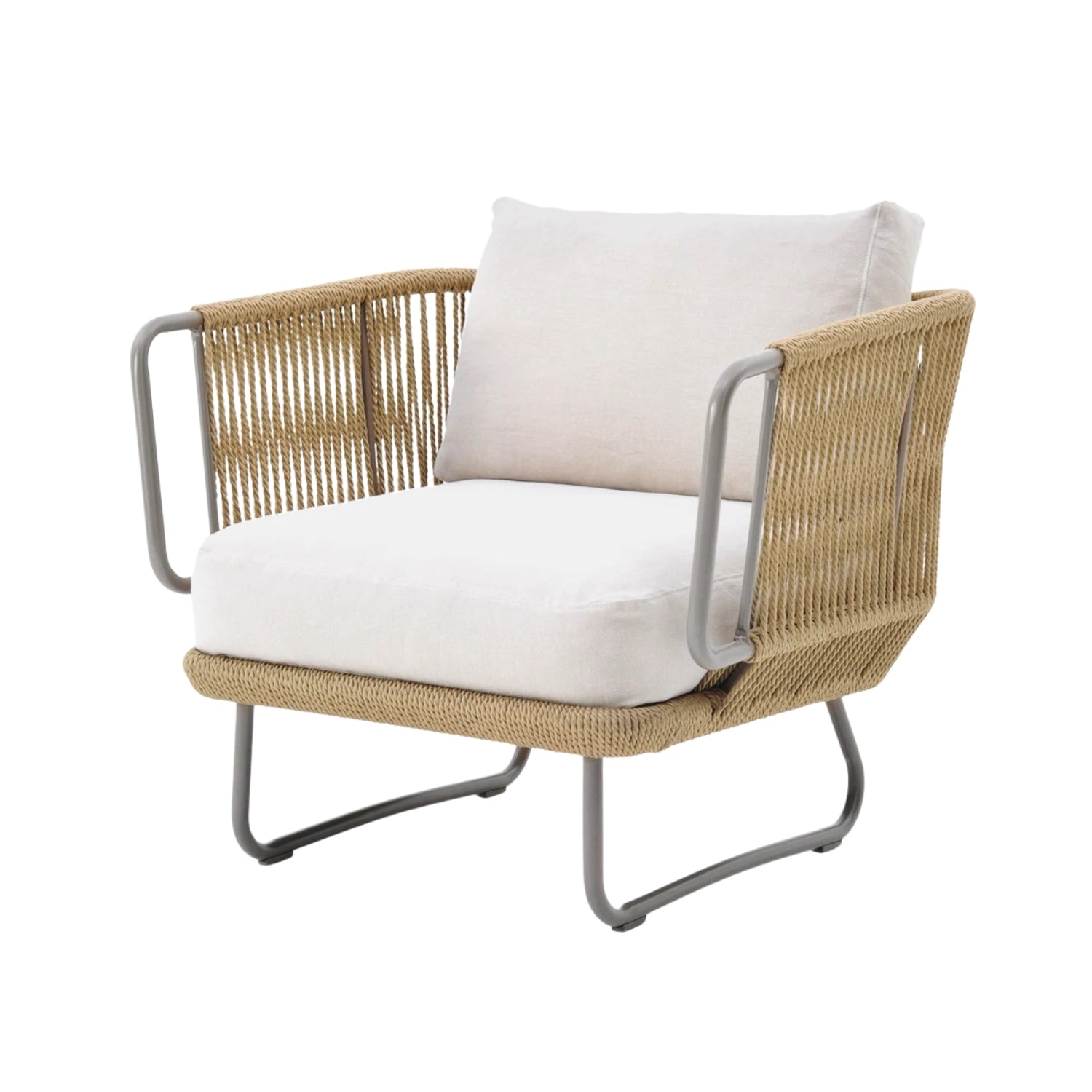 10 Seater Outdoor Rope Sofa Set with Ottoman, Loungers, Center Table & Side Tables