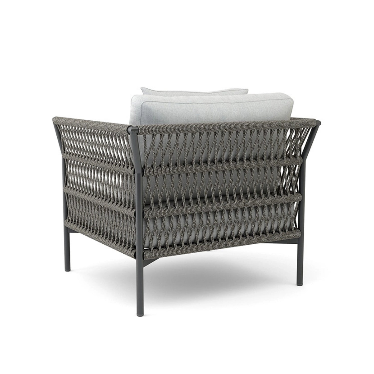 Outdoor Rope 7-Seater Sofa Set With Glass Top Table