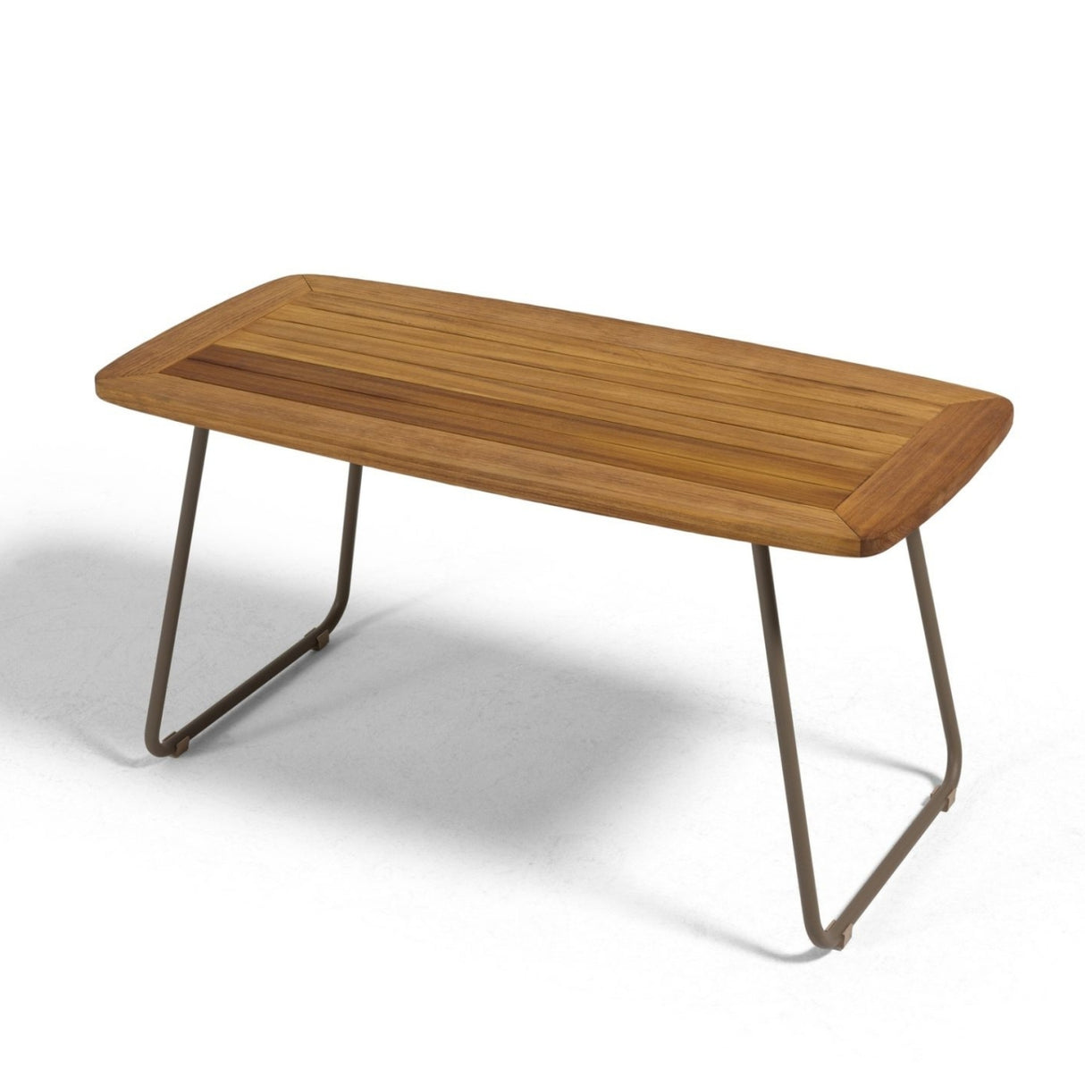 Outdoor Rope Loveseat Sofa Set With Wooden Top Table