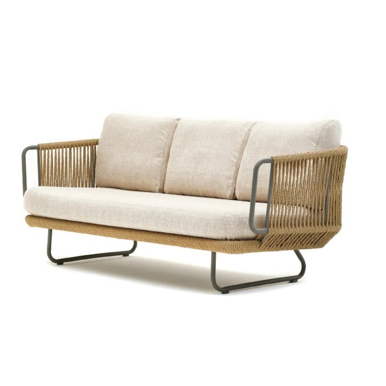 10 Seater Outdoor Rope Sofa Set with Ottoman, Loungers, Center Table & Side Tables