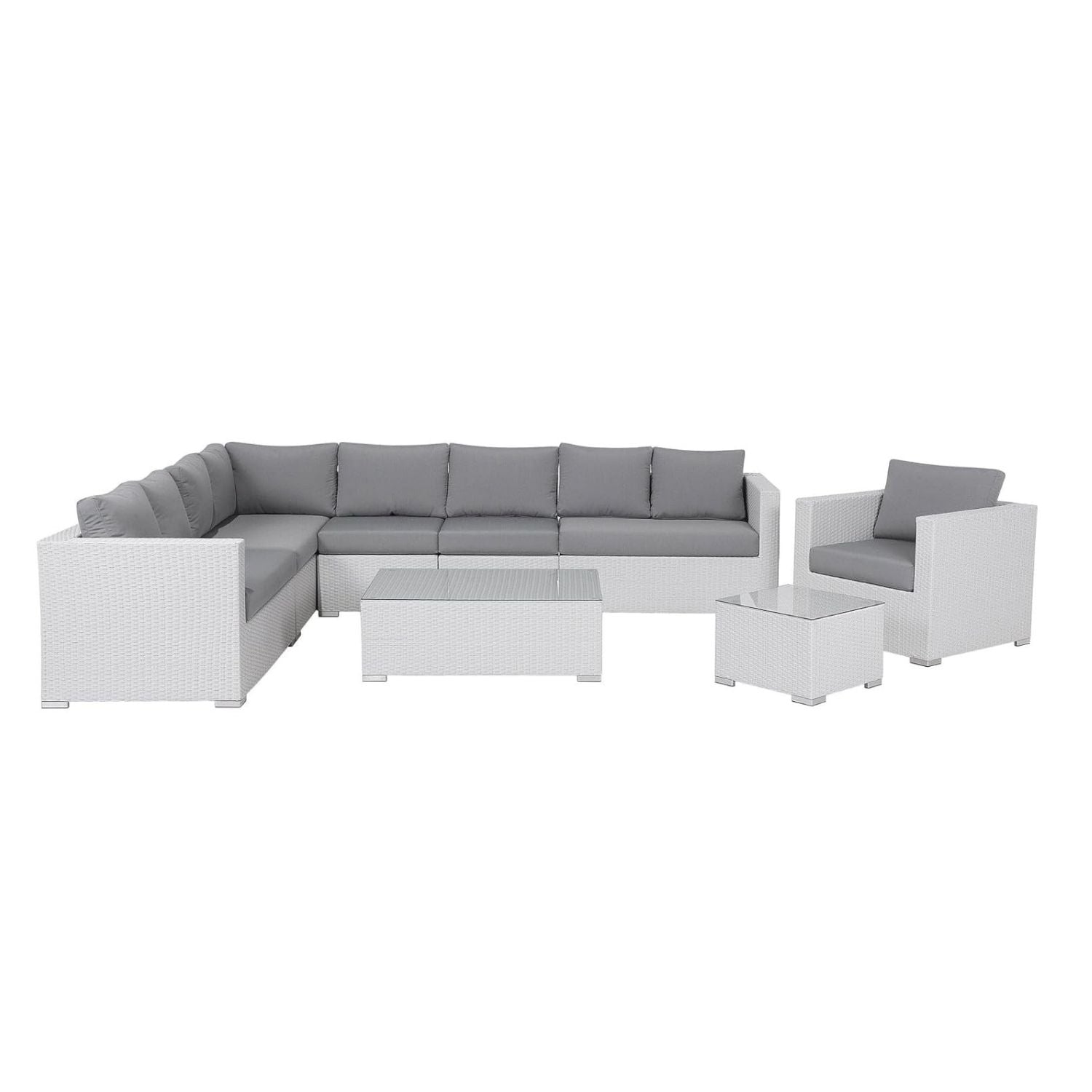 7-Piece L-Shaped Outdoor Sectional Sofa