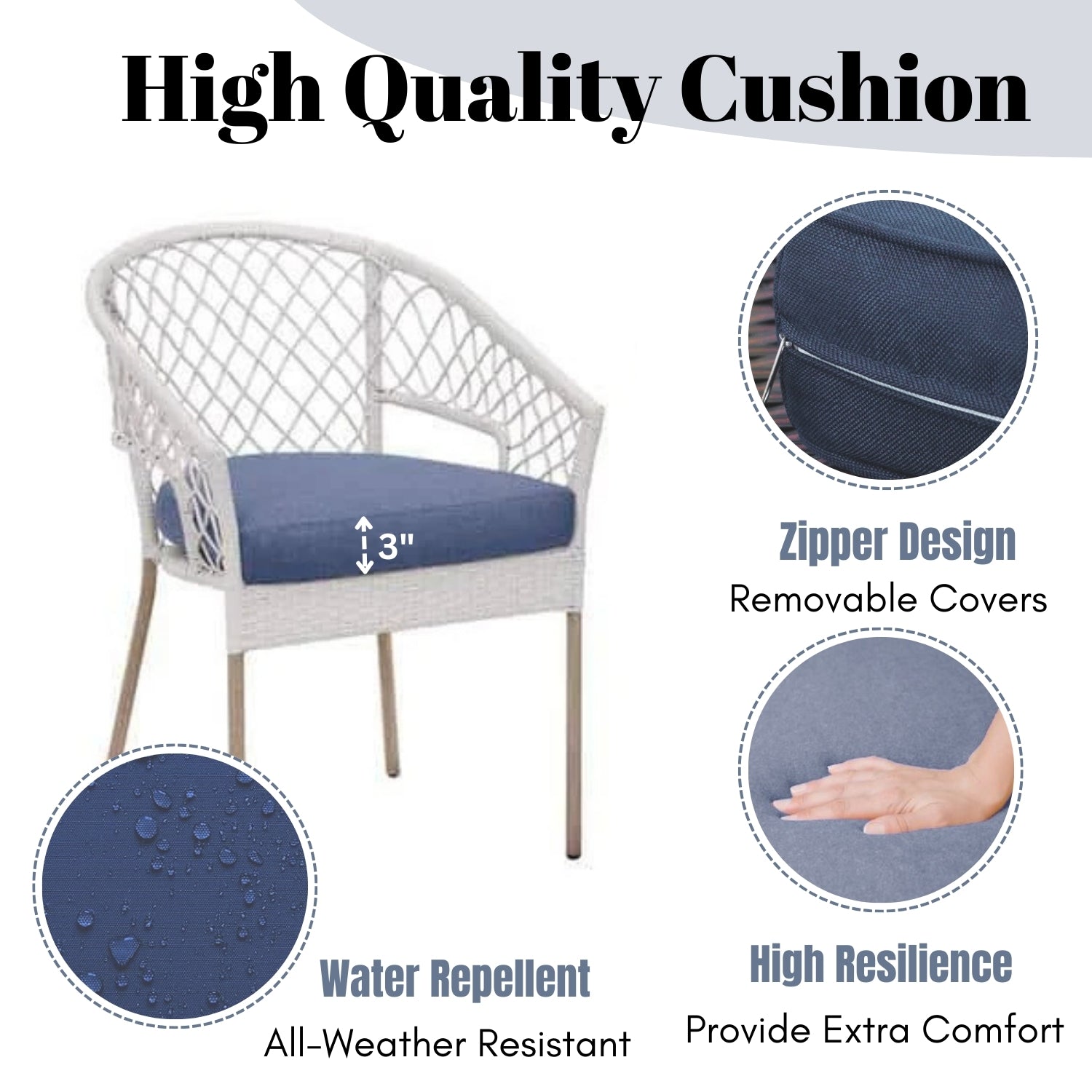 3-Piece Outdoor Rattan Wicker Patio Set