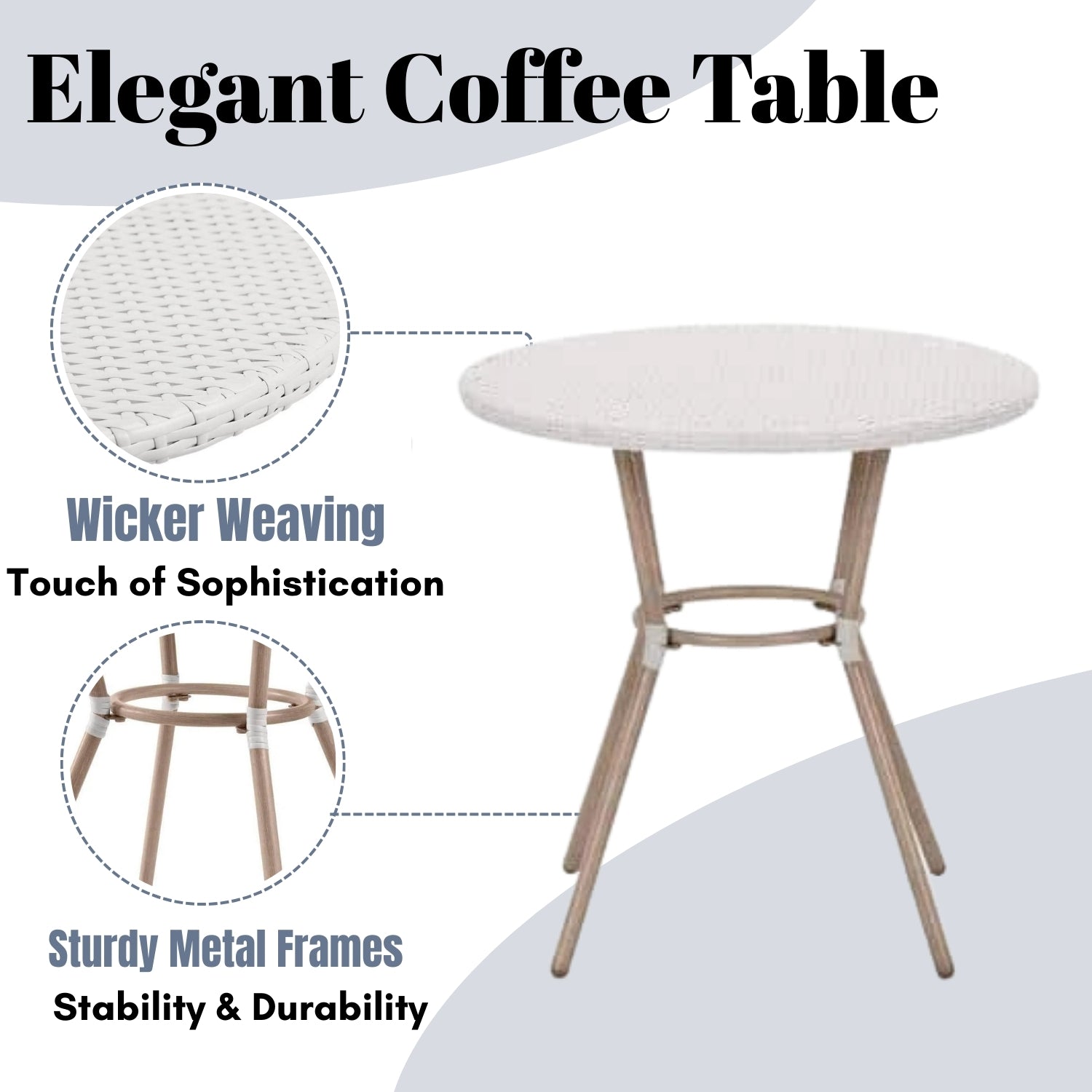 3-Piece Outdoor Rattan Wicker Patio Set