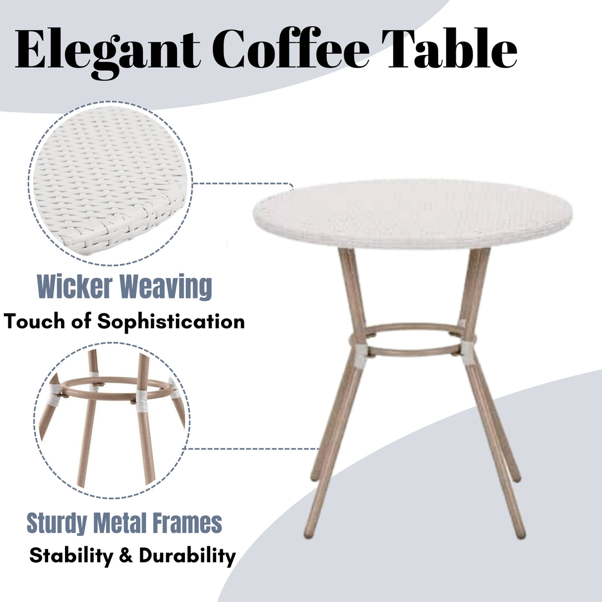 3-Piece Outdoor Rattan Wicker Patio Set