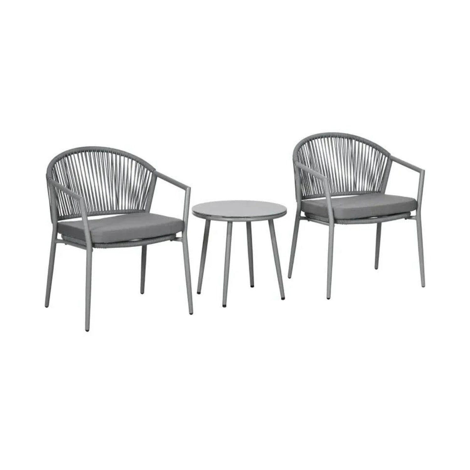 3 Piece Garden Outdoor Rope Patio Set