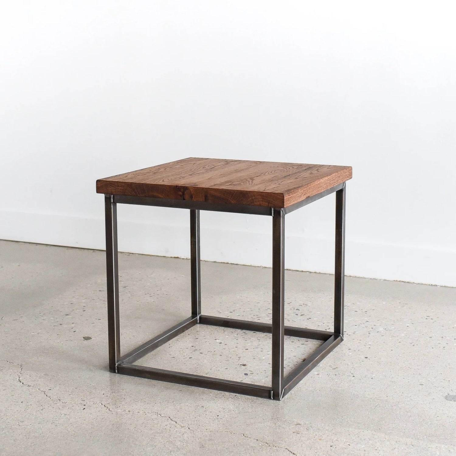 Modern Solid Sheesham Wood Top End Table