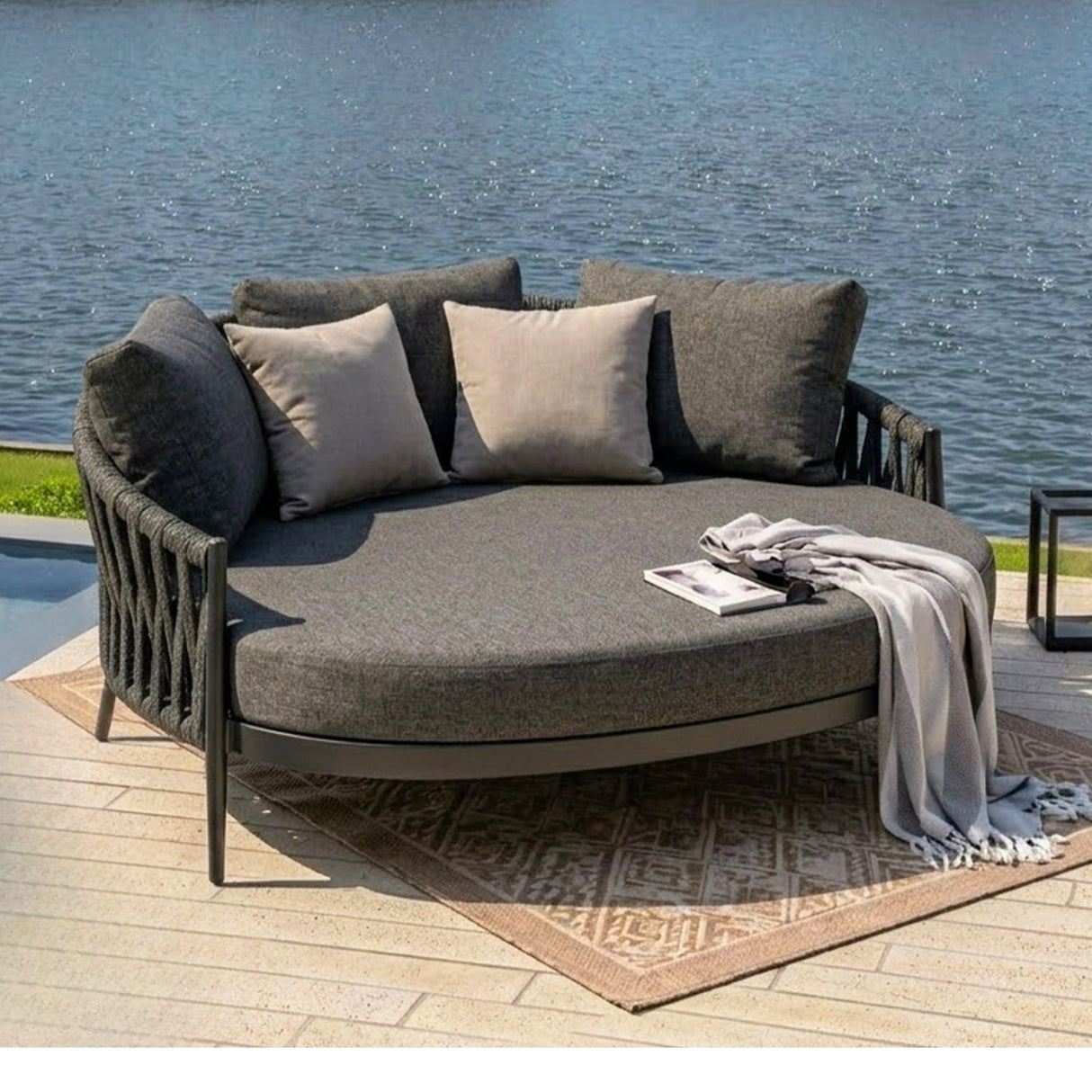 Outdoor Patio Rope Daybed for Garden