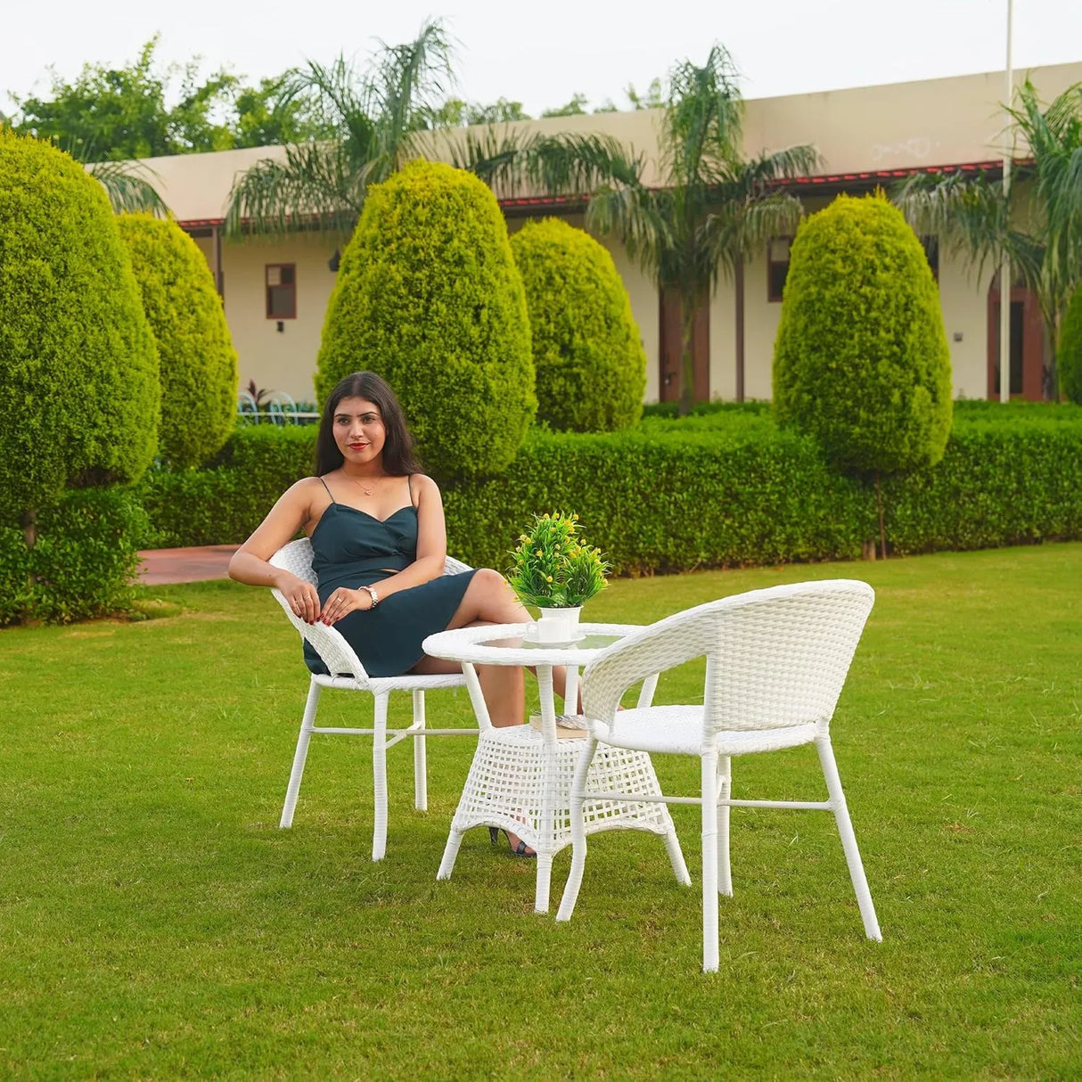 3-Piece Outdoor Rattan Wicker Patio Bistro Set