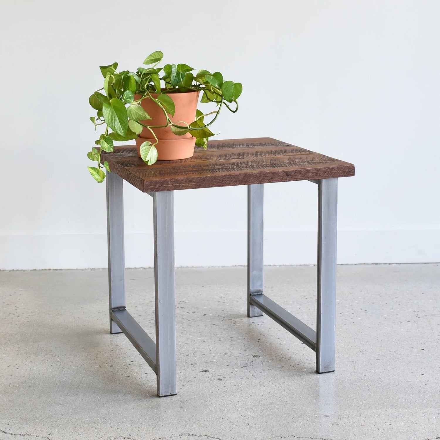 Modern Sheesham Wood Top End Table