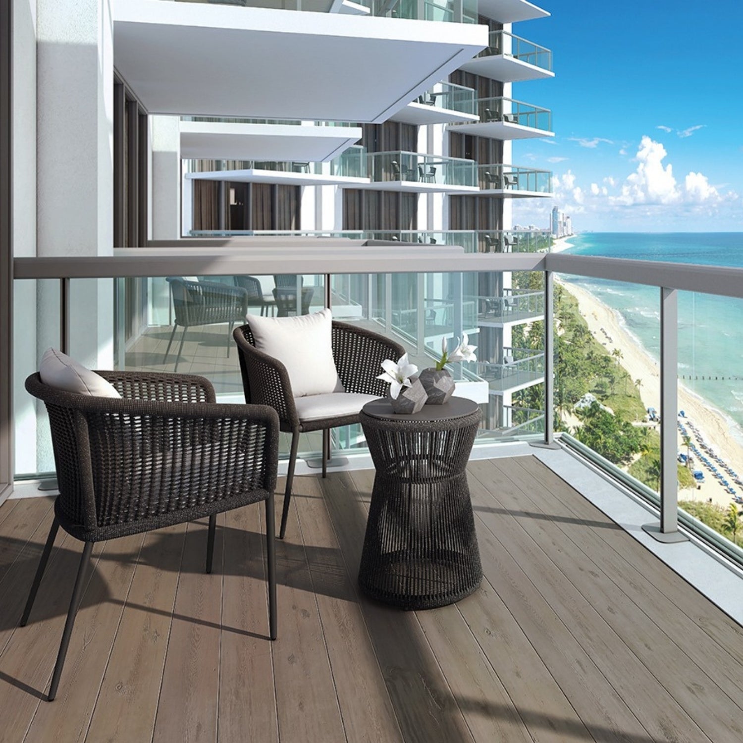 Outdoor Rope 3-Piece Patio Set