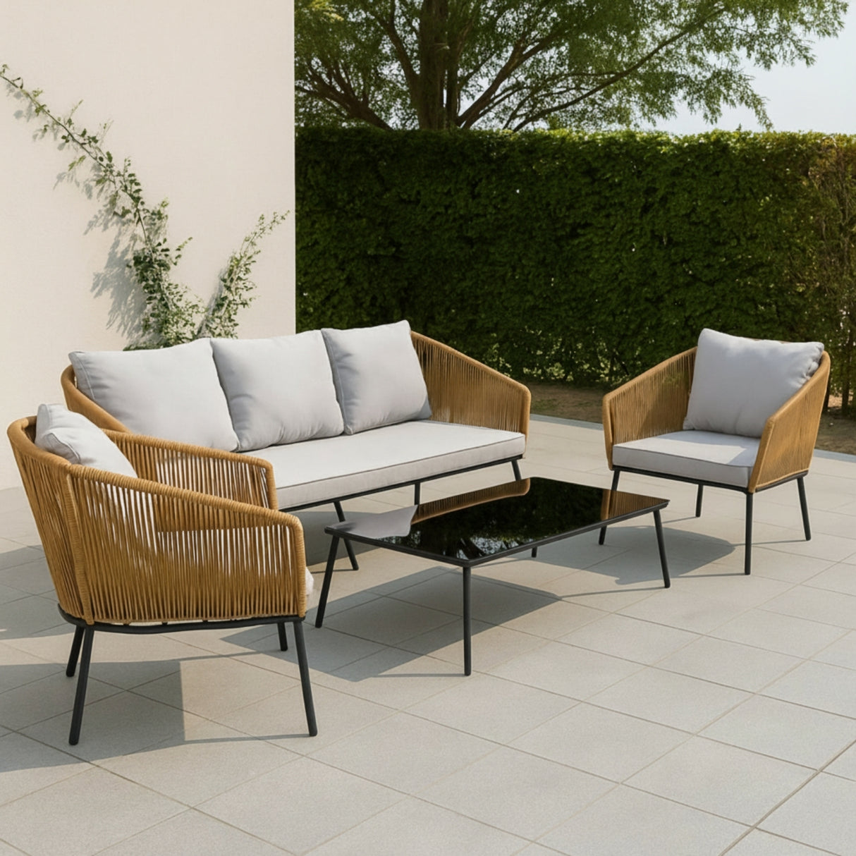 5-Seater Outdoor All-Weather Rope Sofa Set