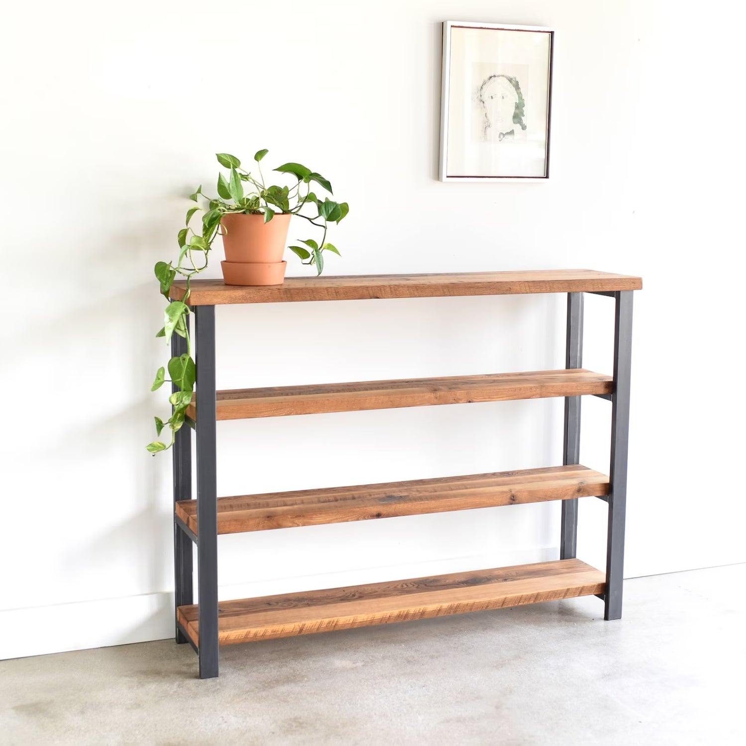 4-Tier Sheesham Wood Top Book Shelf