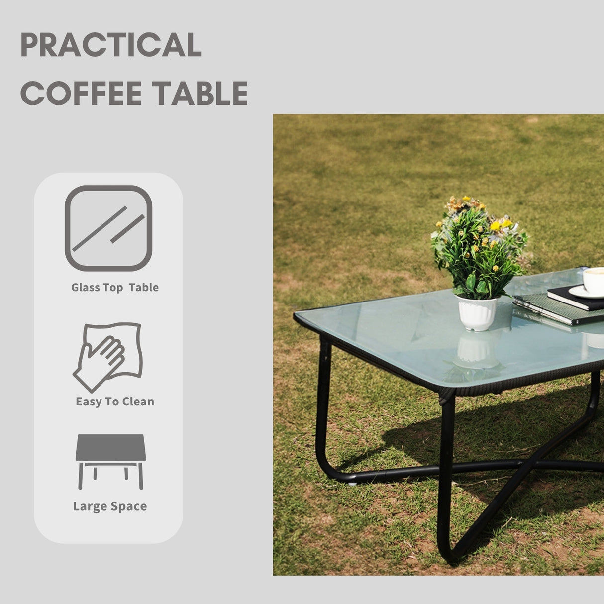 Outdoor 5 Seater Rope Conversation Sofa Set