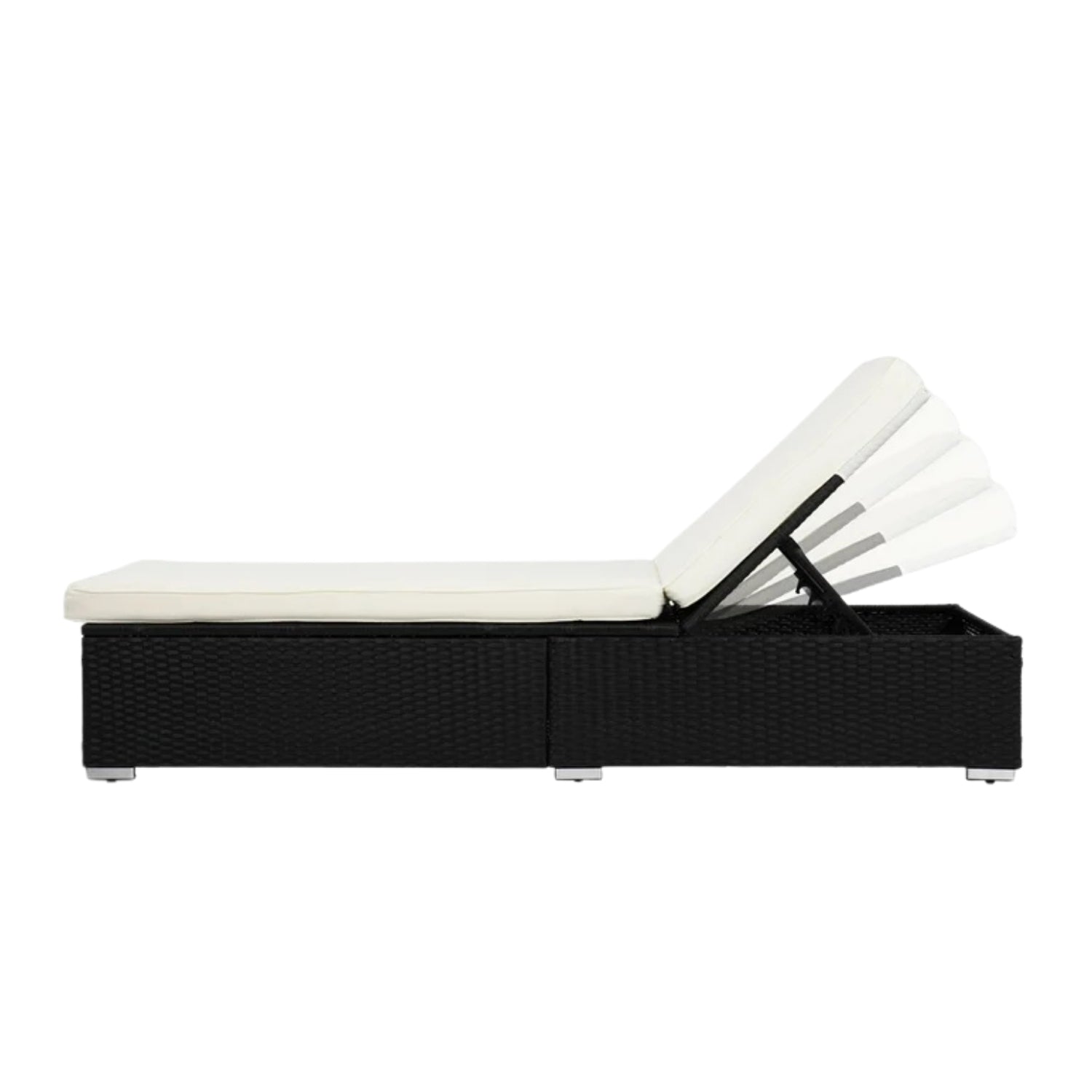 Outdoor Wicker Lounge Chair With Side Table