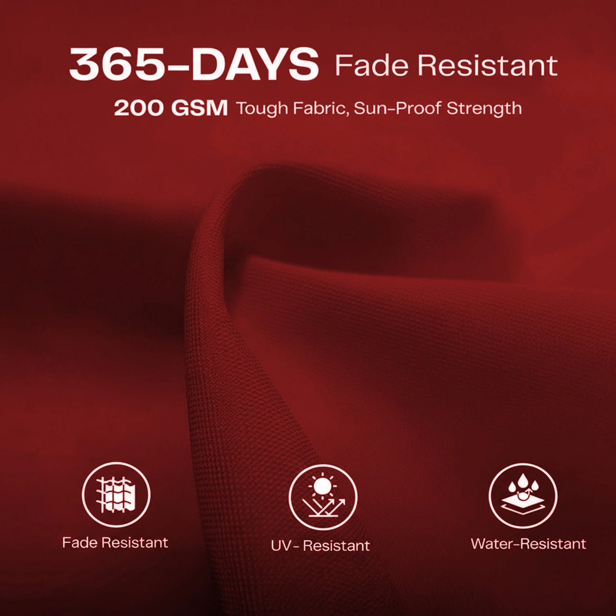 10ft Side Pole Square Shape Outdoor Umbrella With Granite Base (Red)