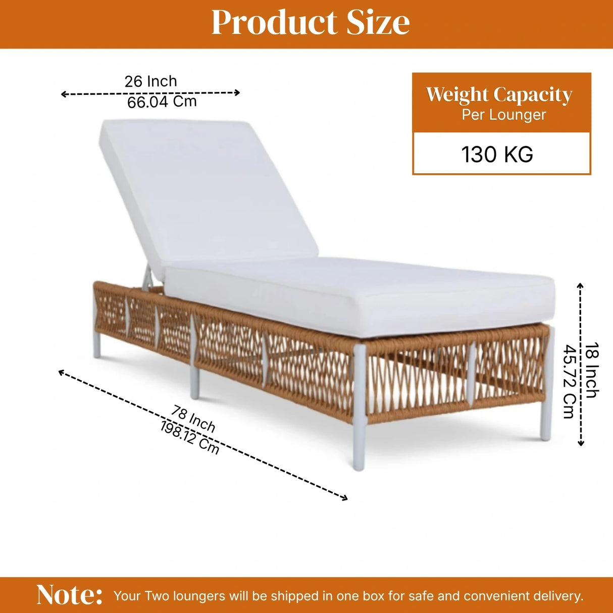 Outdoor Rope Lounge Chairs Set of 2 with Thick Cushions