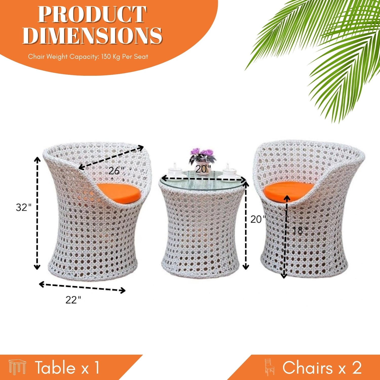 3-Piece Outdoor Rattan Wicker Conversation Set