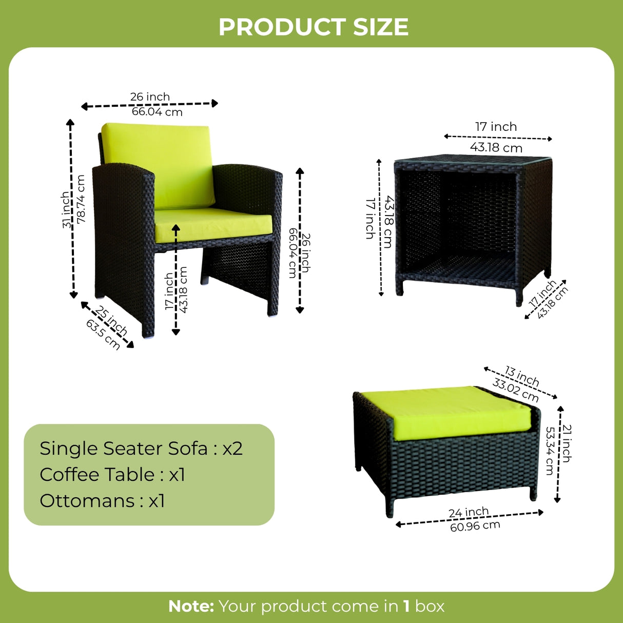 Outdoor 5 Piece Patio Wicker All Weather Sectional Furniture Set