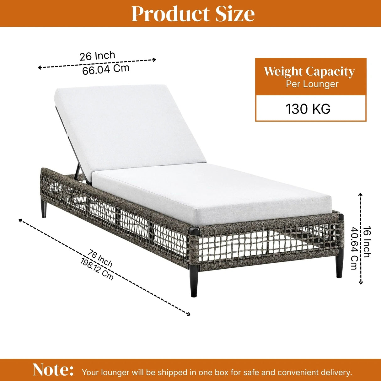 Outdoor All-Weather Rope Lounger with Cushions