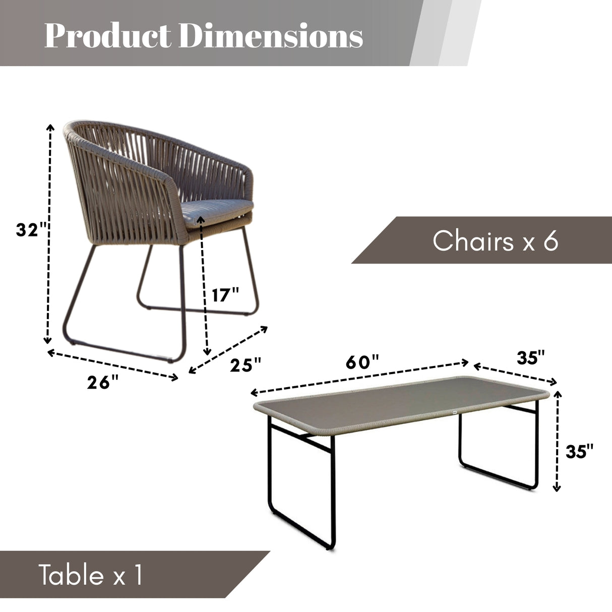 7-Piece Outdoor Patio Dining Set