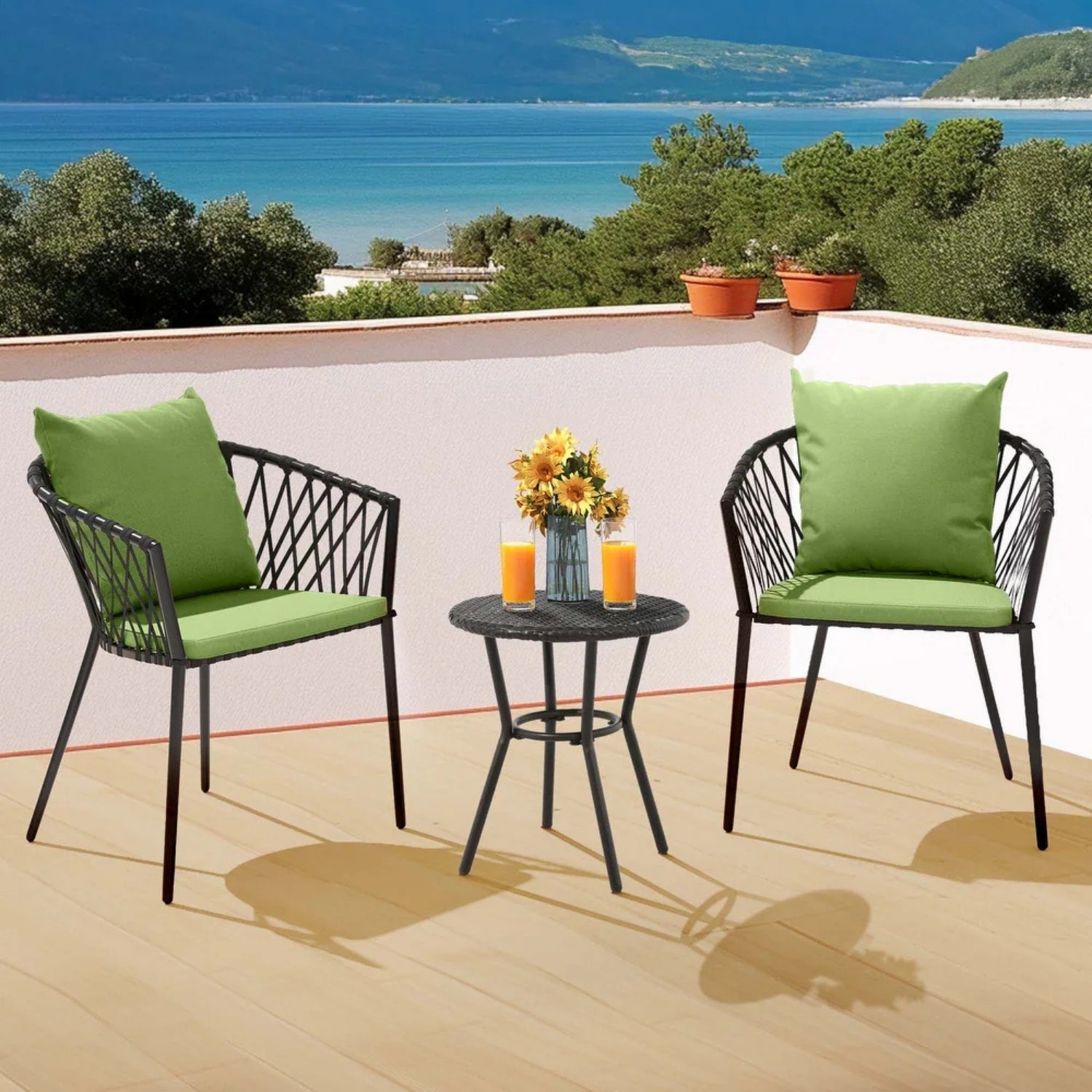 Outdoor Rope 3- Piece Patio Set