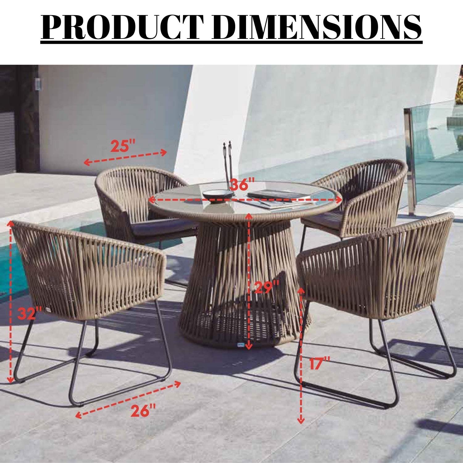 5-Piece Outdoor Patio Dining Set