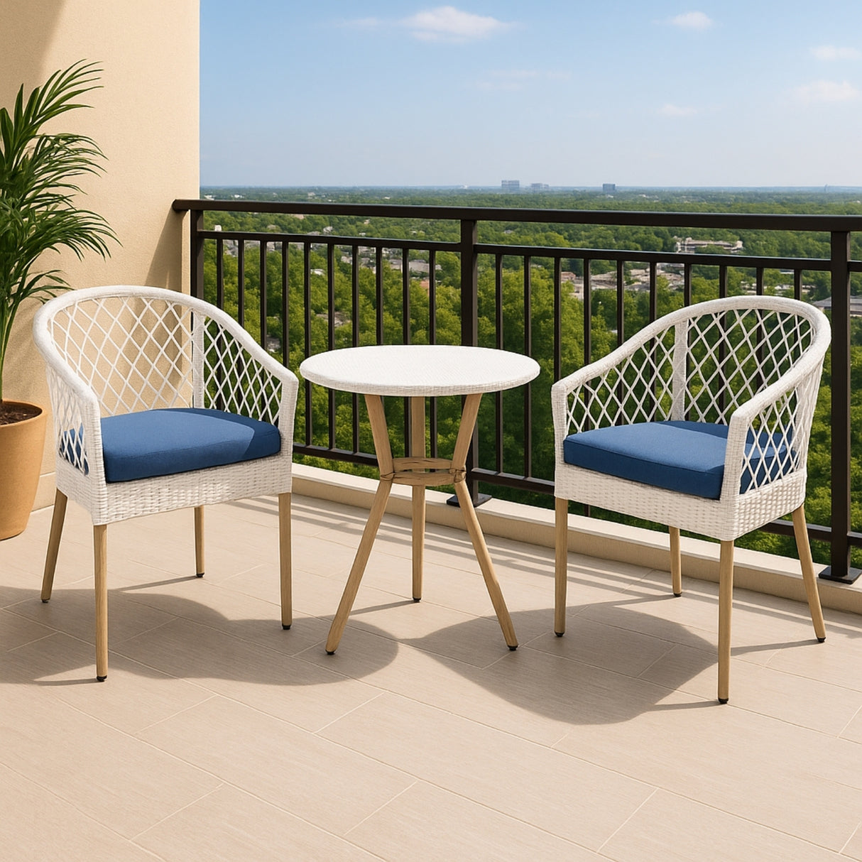 3-Piece Outdoor Rattan Wicker Patio Set