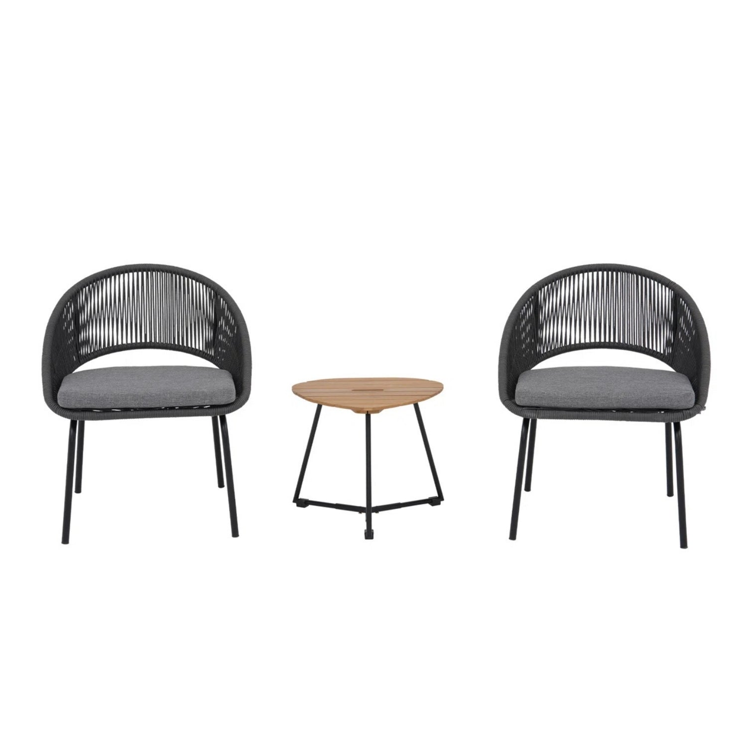 3 Piece Garden Outdoor Rope Patio Set