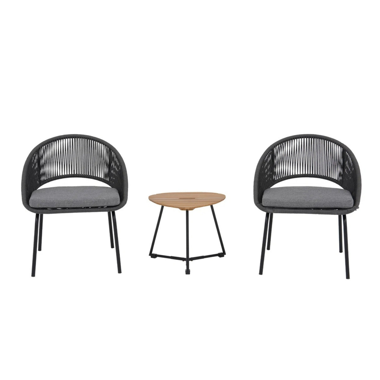 3 Piece Garden Outdoor Rope Patio Set