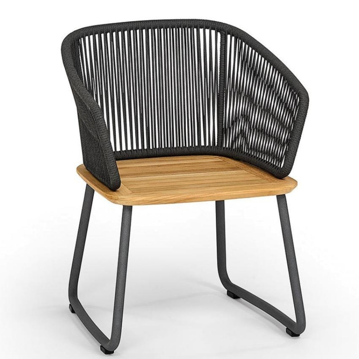 5-Piece Outdoor Patio Dining Set With Wooden Tabletop